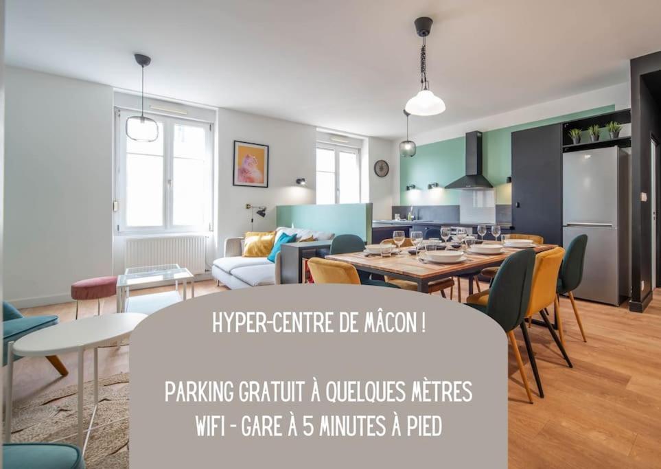 Macon Cozy / Appartement Central 100M² / 8 Pers Luaran gambar